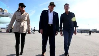 লস অ্যাঞ্জেলেসে প্রথম সফরে  ট্রাম্প, দাবানল নিয়ন্ত্রণে পাশে থাকার ঘোষণা